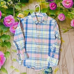 Gymboree Pastel Plaid Button Down Shirt